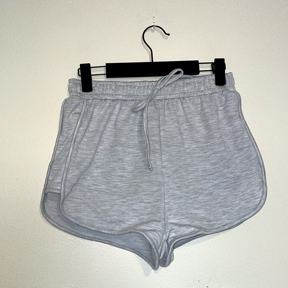 Grey High Rise Shorts